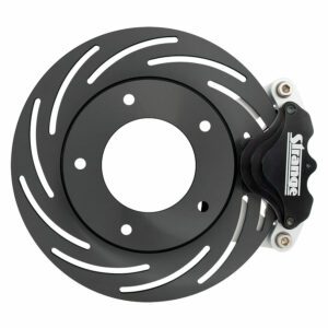 Strange Pro Series Spindle Mount Brake Kit For Strange Ultra Struts & Penske Struts 1 Pc Rotors, Single Piston Calipers & Semi Metallic Pads