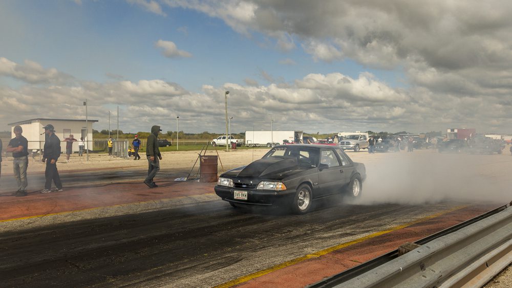 Ford Mustang Drag Car at the track